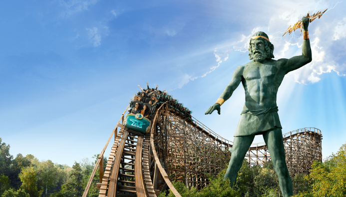 Tonnerre de Zeus Parc Astérix, montagne russe accessible spectateurs PMR